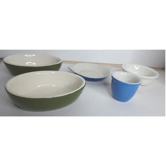 Vintage Hall Baking Dish Custard Cup Au Gratin Assorted SET OF 5 - Picture 7 of 7